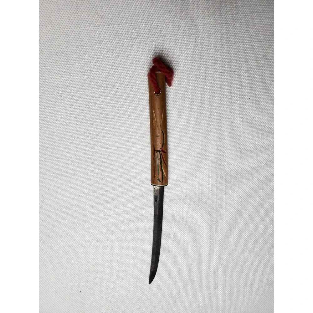 Vintage Japanese Paring Knife With Handcrafted Handle (1950's) Cottagecore